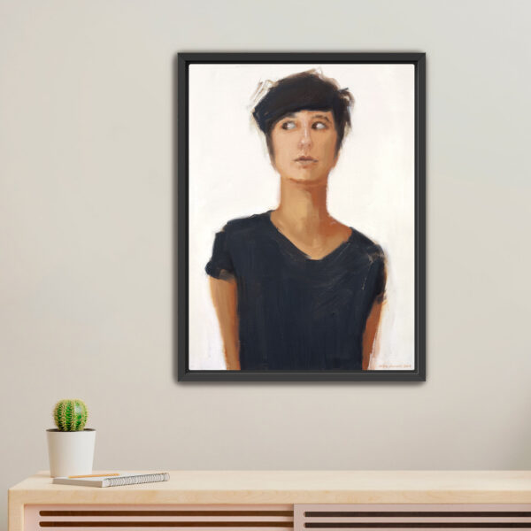 Black Shirt – Fine Art Canvas Print - Image 5